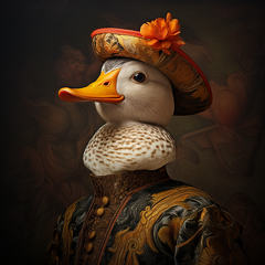 lordmunchkin a renaissance style portrait of a duck dressed as  7a419cd3-b809-4536-b052-85f612342e6a