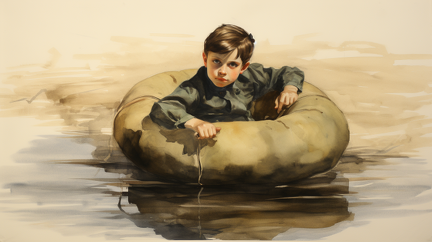 lordmunchkin a young boy in an inner tube on a river in the sty 805b2f97-a64b-492b-b4ec-12d72638e1bf