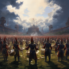 lordmunchkin a landscape of a marching band on a football field d73c2642-d5d8-4fe9-a667-b4e4357fb58a