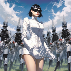 lordmunchkin marching band on football field in a belle epoque  4a2fb3a4-76b7-4b19-a3d8-7e1b4d53590c