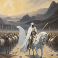 lordmunchkin A landscape of a wizard on a white horse with whit 64a8ec81-8241-40d2-84ea-92e354ebb101