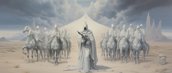 lordmunchkin A landscape of a wizard on a white horse with whit a57ada57-55f7-48ff-b807-f6b6358d7b81