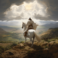 lordmunchkin A man dressed in white robes on a horse at on the  9130eb34-c50d-4c60-8aa1-63d4e2770ba6