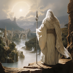 lordmunchkin A wizard dressed in white robes with a wooden staf 16c745a3-9abc-40dc-ae71-a144936b3441
