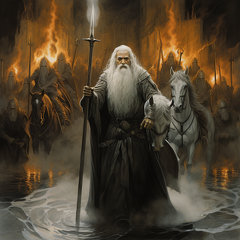 lordmunchkin Gandalf arriving with reinforcements at the battle 54d5d996-901e-4ab3-ac91-66b3616c29d0