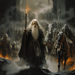 lordmunchkin Gandalf arriving with reinforcements at the battle c8516716-a038-4d71-a50b-1f873889c305