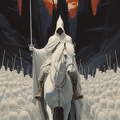 lordmunchkin Wizard on a white horse with white robes with whit 0b2618c8-3f95-411c-8bee-463f391057c0