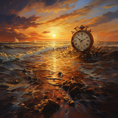 lordmunchkin Oil painting of daylight saving time ending --v 5. 6d48ee80-5783-42dc-a1d9-4ae02742afc5