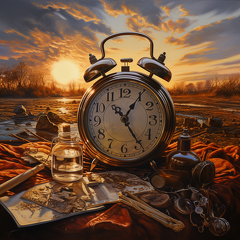 lordmunchkin Oil painting of daylight saving time ending --v 5. 6d48ee80-5783-42dc-a1d9-4ae02742afc5 (3)