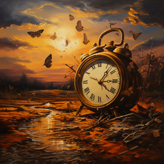 lordmunchkin Oil painting of daylight saving time ending --v 5. 6d48ee80-5783-42dc-a1d9-4ae02742afc5 (4)