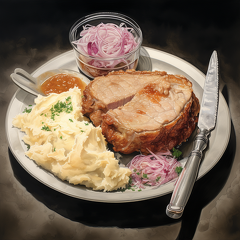 lordmunchkin Colored pencil drawing of pork and sauerkraut on a 6b5f4766-7c93-4ed4-bd51-3bf4a1411b1f (2)