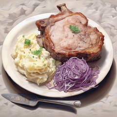 lordmunchkin Colored pencil drawing of pork and sauerkraut on a 6b5f4766-7c93-4ed4-bd51-3bf4a1411b1f (3)