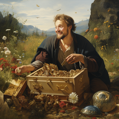 lordmunchkin A man finding a treasure chest filled with gold co 8eee6fbf-debb-4174-a3ef-e2bd81b30406 (2)