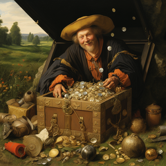 lordmunchkin A man finding a treasure chest filled with gold co 8eee6fbf-debb-4174-a3ef-e2bd81b30406 (3)