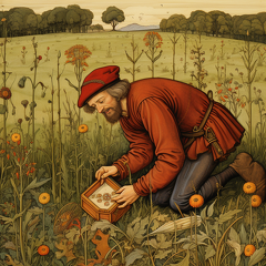 lordmunchkin Medieval illustration of a man finding a treasure  b454fe36-af82-4f2b-b303-9796bb1af72f (1)