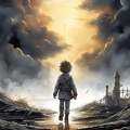 lordmunchkin Draw a hopeful illustration of a child returning 8fca84cb-491d-487e-a284-5d6d3f2e081f 2