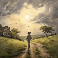 lordmunchkin Draw a hopeful illustration of a child returning ccf7ec31-cb79-40df-a41a-adb9e06a4e94 0