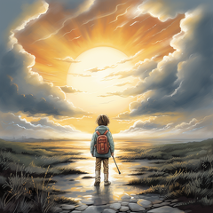 lordmunchkin Draw a hopeful illustration of a child returning ccf7ec31-cb79-40df-a41a-adb9e06a4e94 3