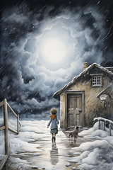 lordmunchkin Draw a hopeful illustration of a child being wel 60fe1dba-84b0-4cd1-8b9b-aac0c50fc263 0