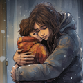 lordmunchkin Draw an illustration of a child being hugged by  07260d81-750b-405c-8a2c-aac60353fe30 3