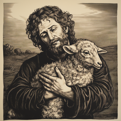 lordmunchkin A woodcut engraving of a shepherd from Bible tim 4a031cb9-7869-4ec0-a254-848b08f775b9 0
