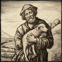 lordmunchkin A woodcut engraving of a shepherd from Bible tim 4a031cb9-7869-4ec0-a254-848b08f775b9 2