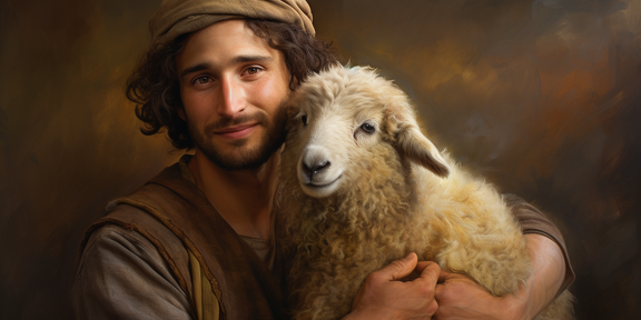 lordmunchkin An oil painting of a shepherd from bible times c 7299ce19-241b-41da-8a6a-3dbc45650308 0