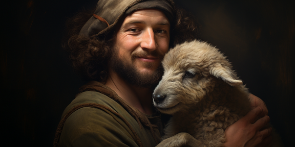 lordmunchkin An oil painting of a shepherd from bible times c 7299ce19-241b-41da-8a6a-3dbc45650308 2