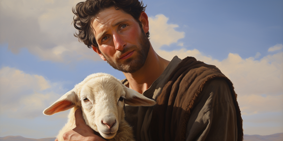 lordmunchkin An oil painting of a shepherd from bible times c f164900c-c836-4118-9984-a38ae5e58c4a 1