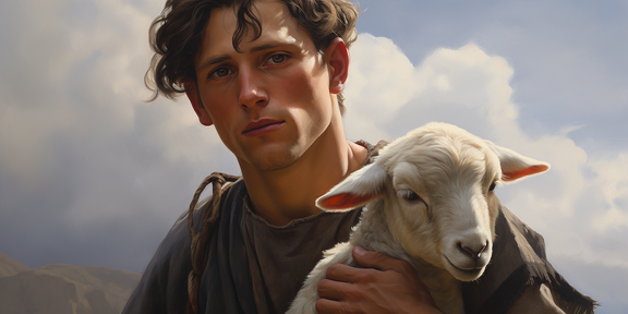 lordmunchkin An oil painting of a shepherd from bible times c f164900c-c836-4118-9984-a38ae5e58c4a 2