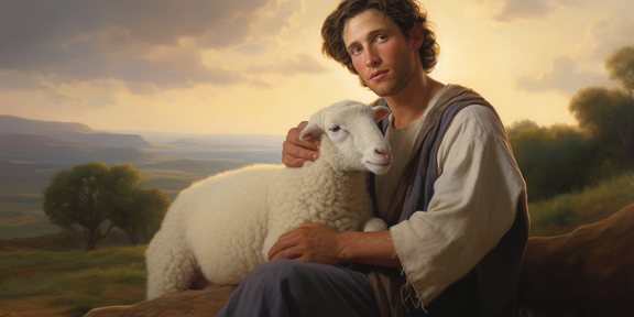 lordmunchkin An oil painting of a shepherd from bible times h 0841bbff-42a6-4c7d-abc5-7923208a7722 0