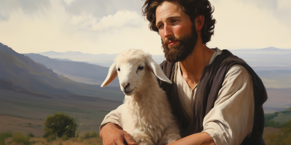 lordmunchkin An oil painting of a shepherd from bible times h 0841bbff-42a6-4c7d-abc5-7923208a7722 2