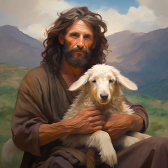 lordmunchkin An oil painting of a shepherd from bible times h e820cc16-d563-430a-a63b-96ab1d6c1617 1