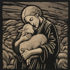 lordmunchkin A wood engraving of a shepherd from Bible times  045db3be-8ca7-4c3e-bbe6-ef4433891df6 3