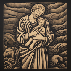 lordmunchkin A wood engraving of a shepherd from Bible times  85630b4e-4ac8-4800-b891-2616bcc0e099 3