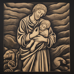 lordmunchkin A wood engraving of a shepherd from Bible times  85630b4e-4ac8-4800-b891-2616bcc0e099 1