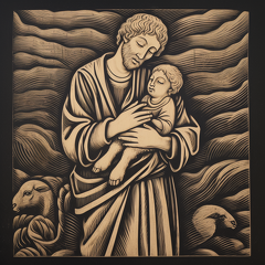 lordmunchkin A wood engraving of a shepherd from Bible times  85630b4e-4ac8-4800-b891-2616bcc0e099 0