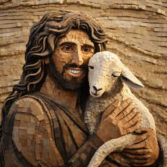 lordmunchkin A mosaic of a shepherd from Bible times lovingly 894375bd-4fe4-449c-9348-5354cc546b59 2