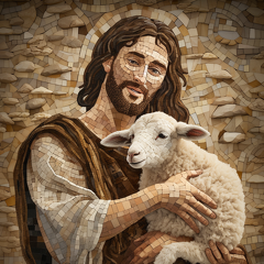 lordmunchkin A mosaic of a shepherd from Bible times lovingly 894375bd-4fe4-449c-9348-5354cc546b59 1